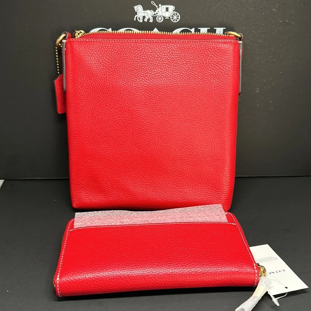 NWT Disney X Coach Set Kitt Messenger Crossbody Purse Wallet Card Patches Mickey - Picture 12 of 14